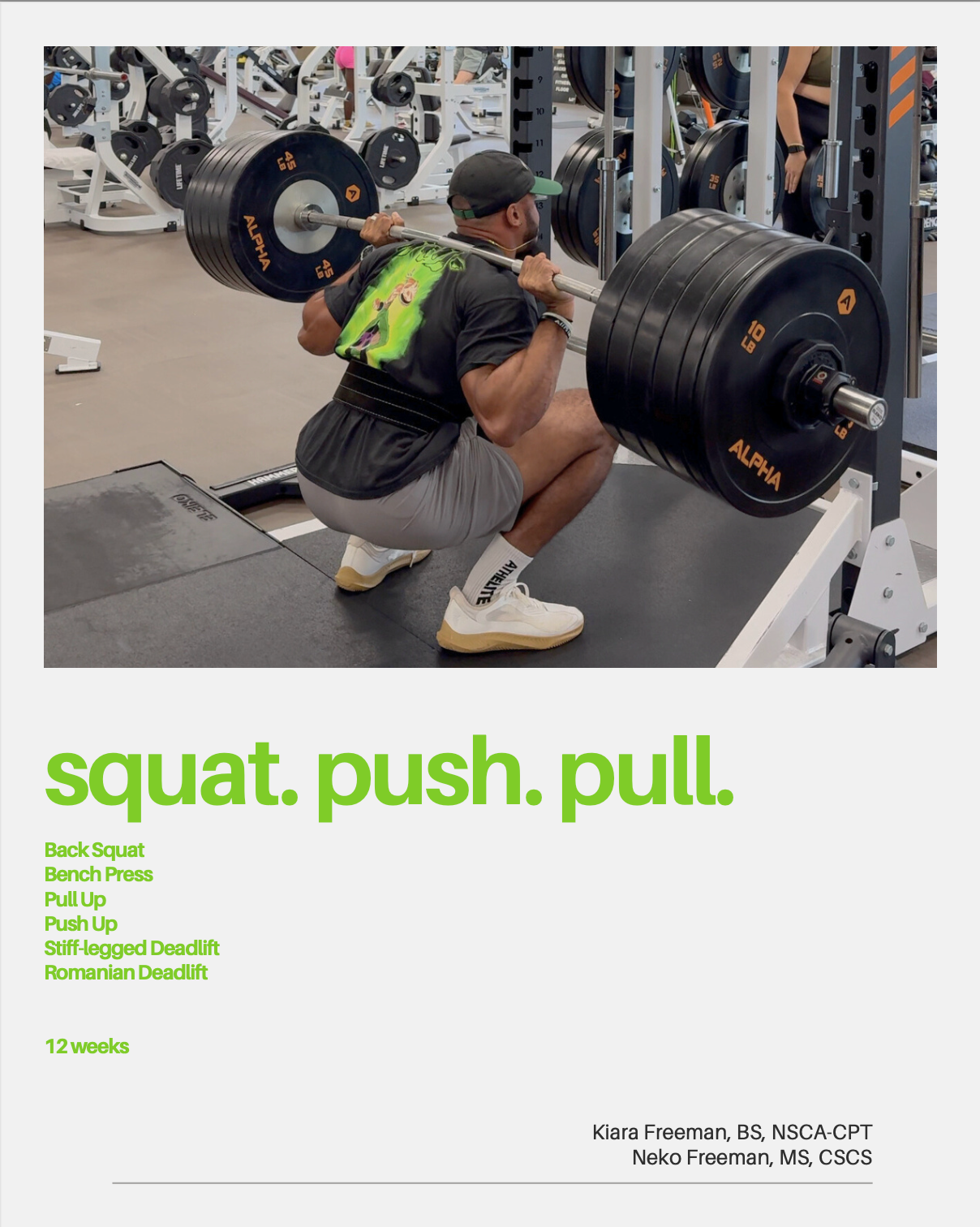 Squat Push Pull: 12 Weeks
